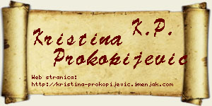 Kristina Prokopijević vizit kartica